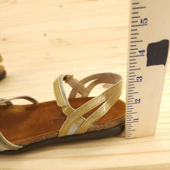 Naot Womens Sandals Sz 5 36 Tan Ankle Strap Open Toe Comfort Shoes Retro Y2K - Picture 9 of 9